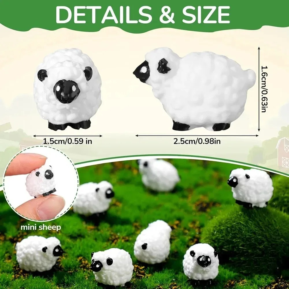Bonsai Garden China - 10 figurines de moutons miniatures en