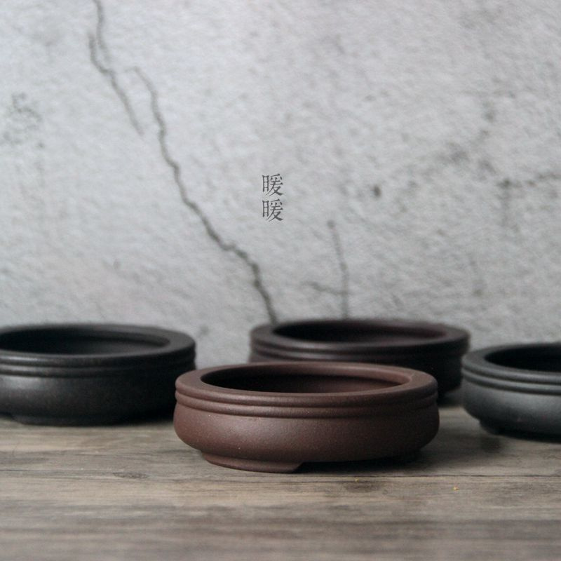 Bonsai Garden China - Pot à bonsaï circulaire en céramique,