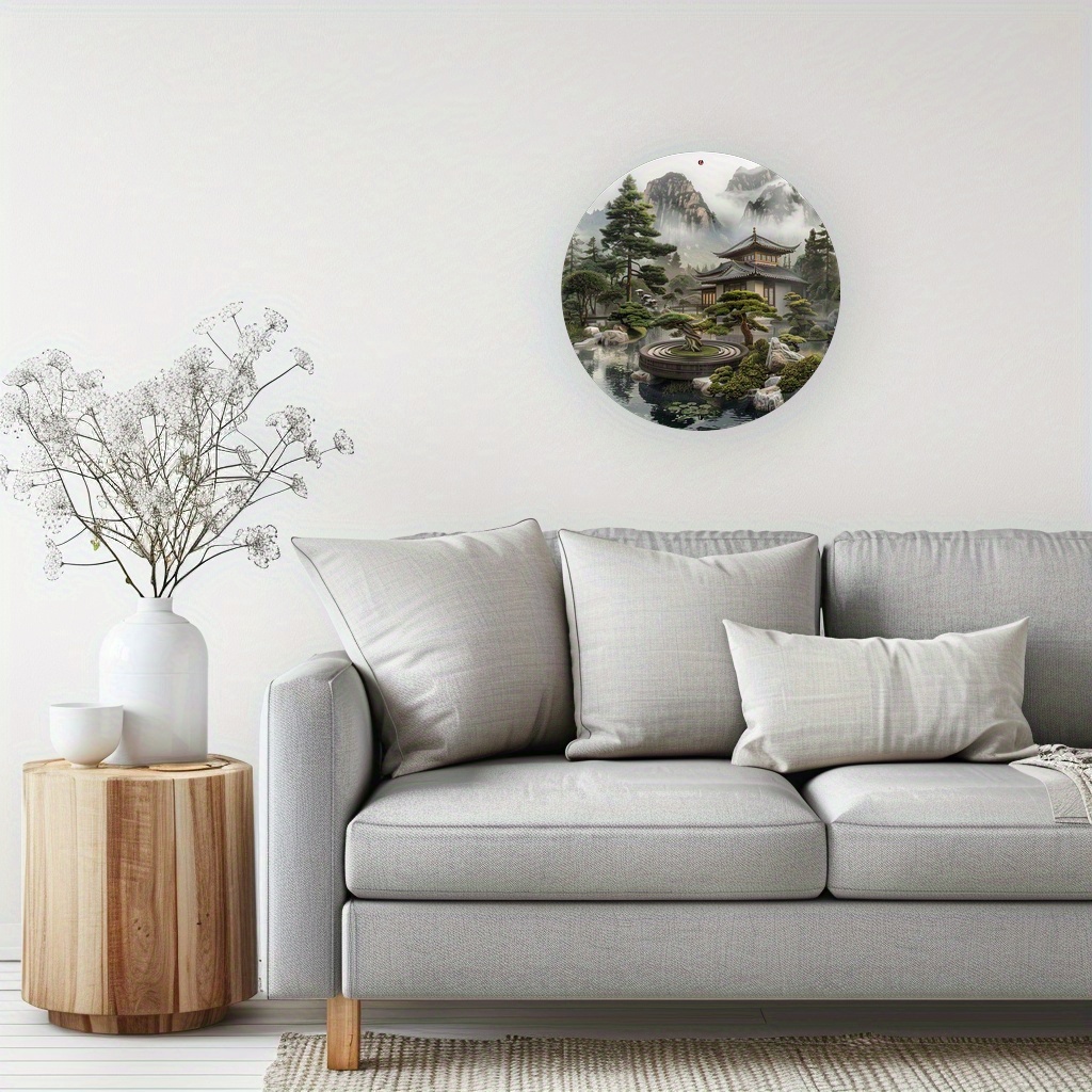 Panneau mural rond en aluminiu - Bonsai Garden Wall avis et prix